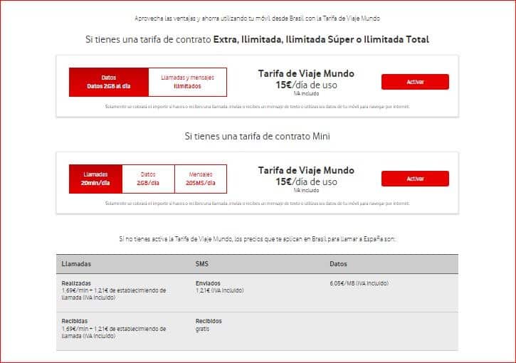 Internet en Brasil con Vodafone
