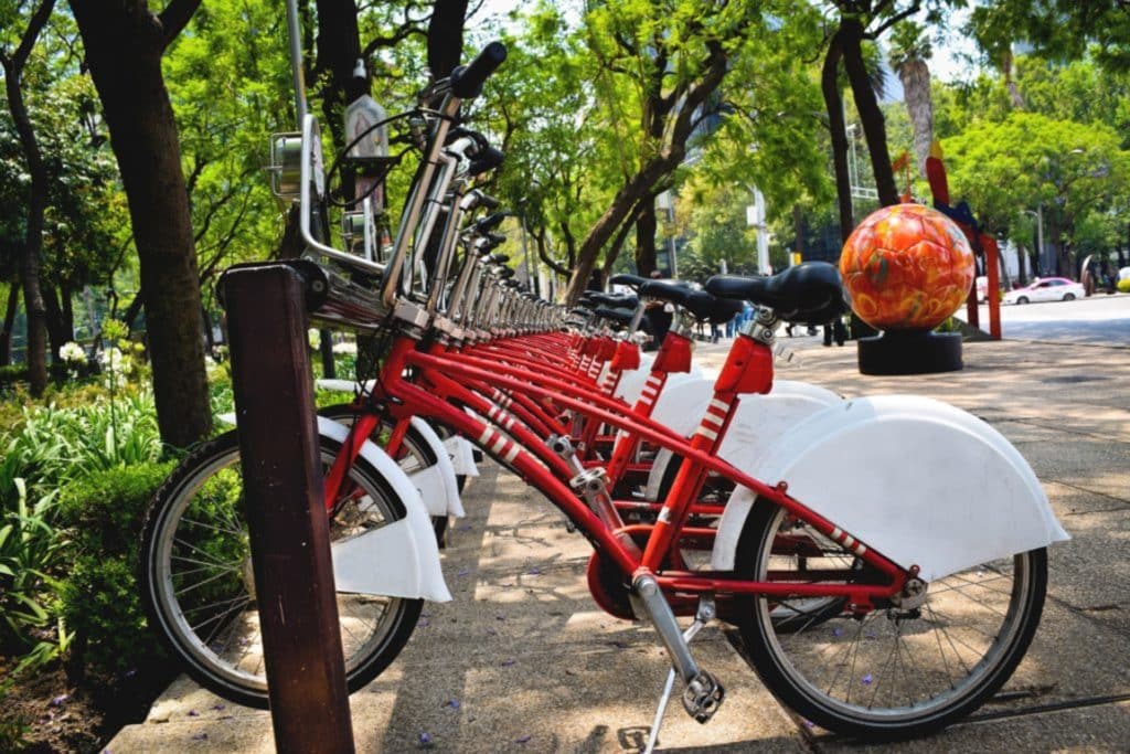 Vélo gratuit à disposition des voyageurs á México, que voir a mexico