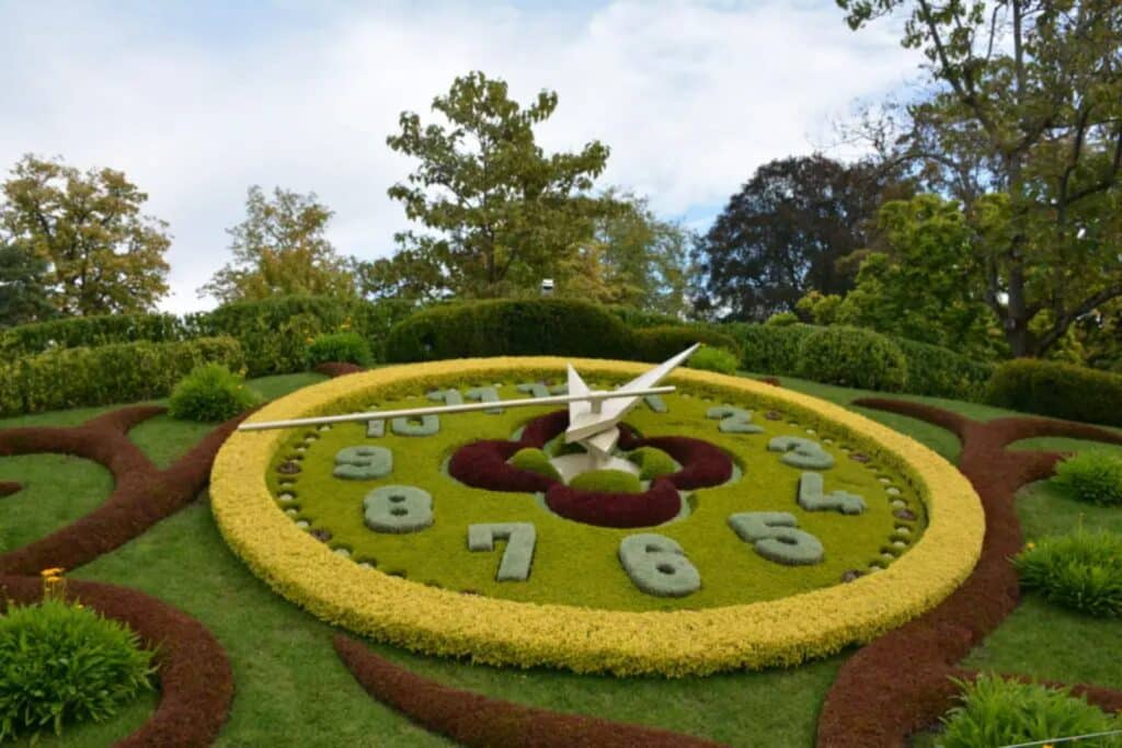 Horloge de fleur à Genève en Suisse, que voir geneve